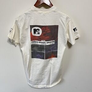Vintage 1992 MTV Video Music Awards Shirt Mens Large White Sony CD Promo Graphic
